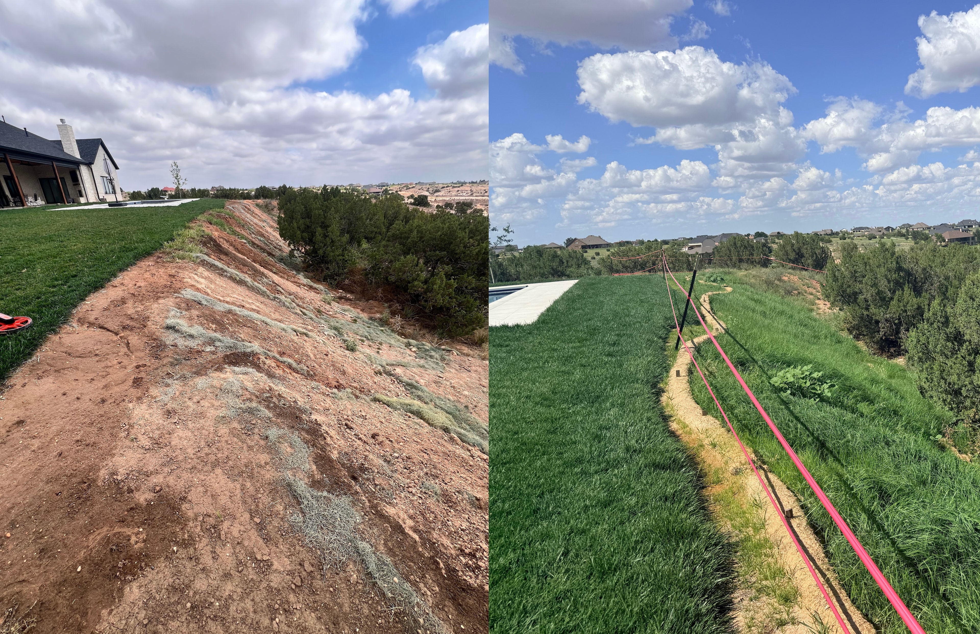 RainMaker Industries erosion control before and after