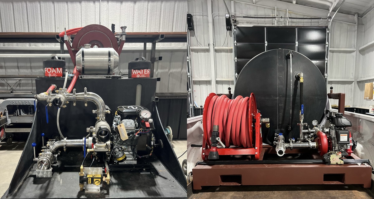 RainMaker Industries custom fire water skid trailer and skid unit